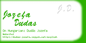 jozefa dudas business card